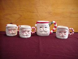 Four Great Old Santa Mugs